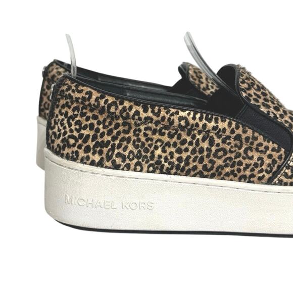 Michael Kors Women’s Trent Animal Print Calf Hair Slip-on Sneaker Size 7.5 - Picture 2 of 10